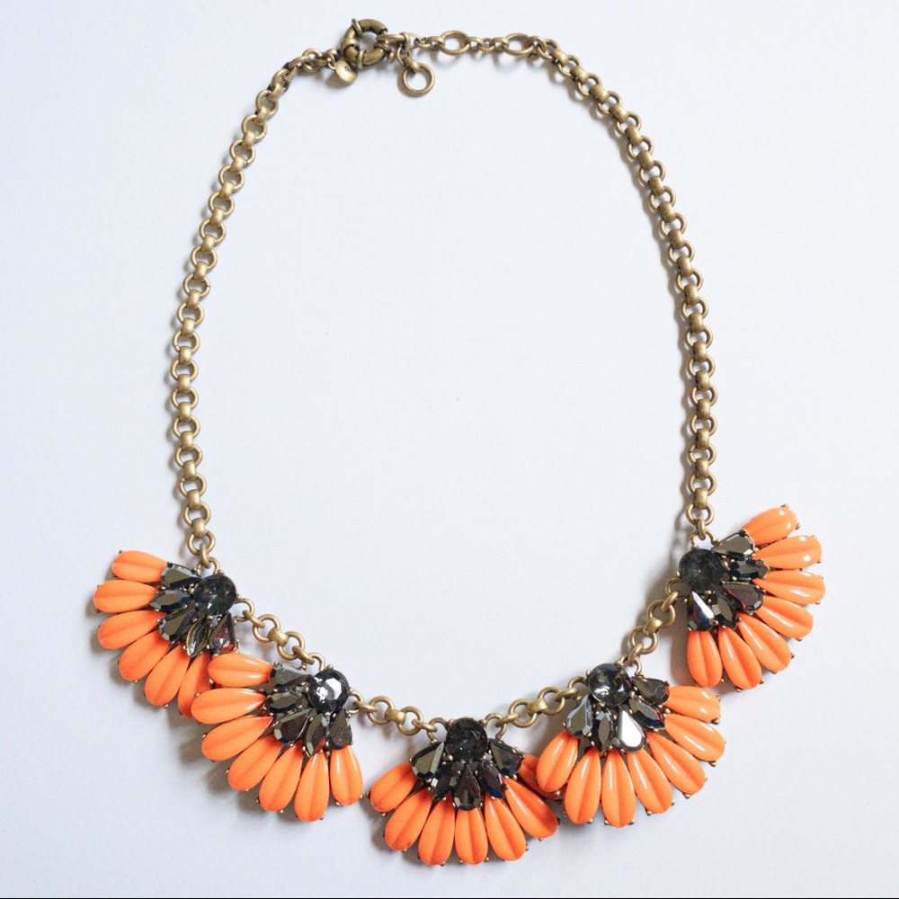 J.Crew Women’s Coral Daisy Petal Necklace